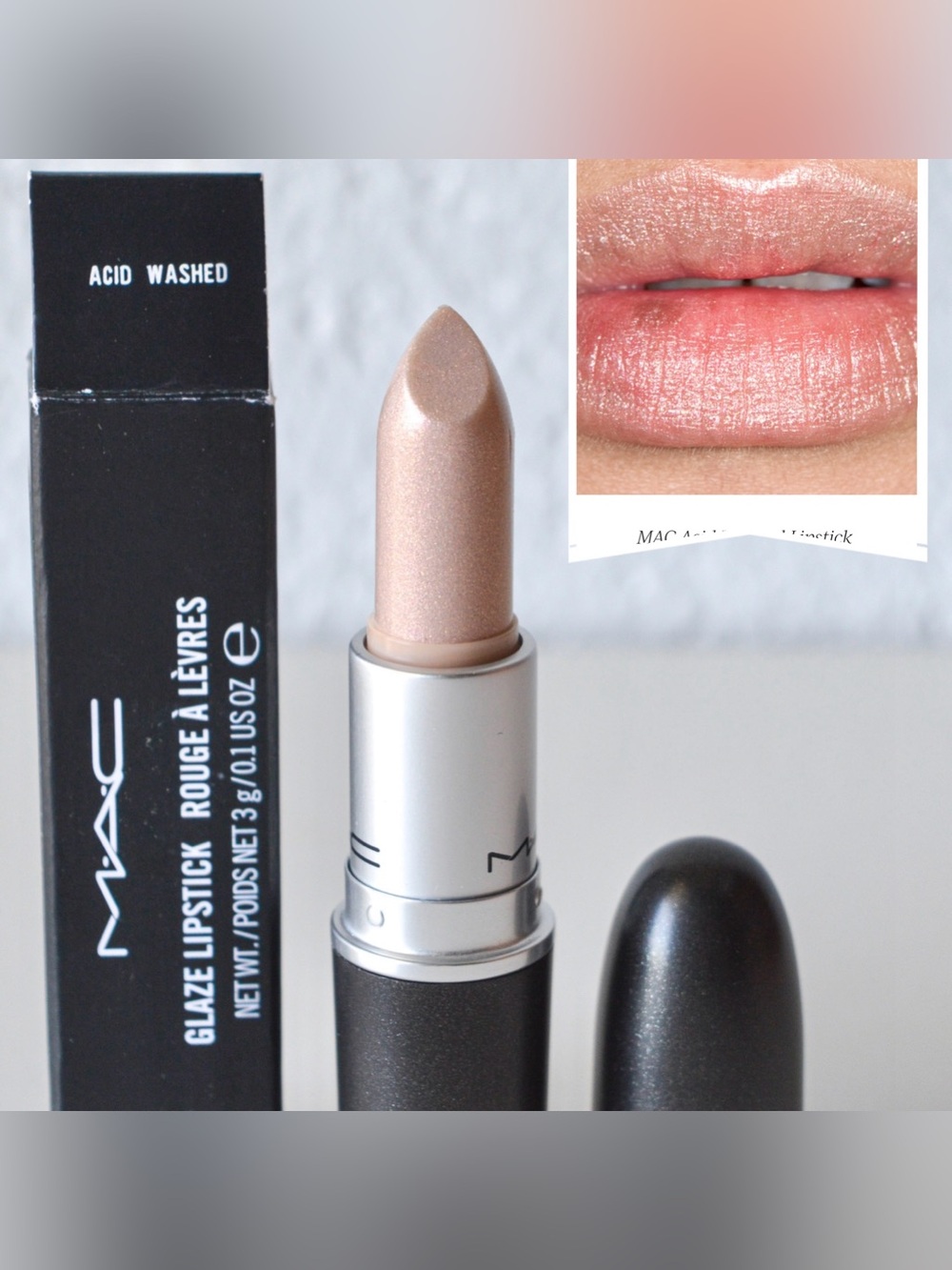 MAC Cosmetics Lipstick *ACID WASHED* Extra Rare LE Pale Beige Gold BNIB